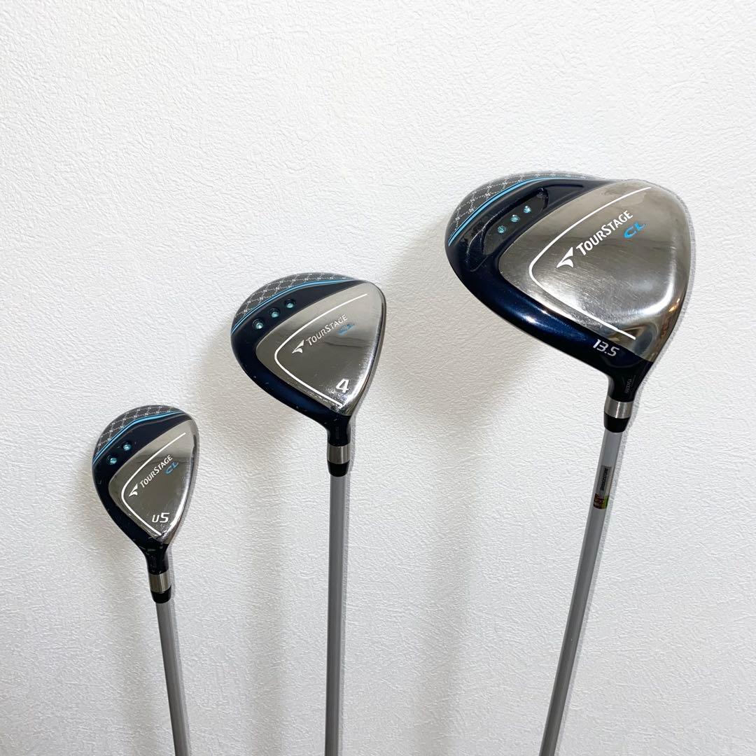 TOURSTAGE CLレディース用ゴルフクラブセット☆初心者キャディバッグ付