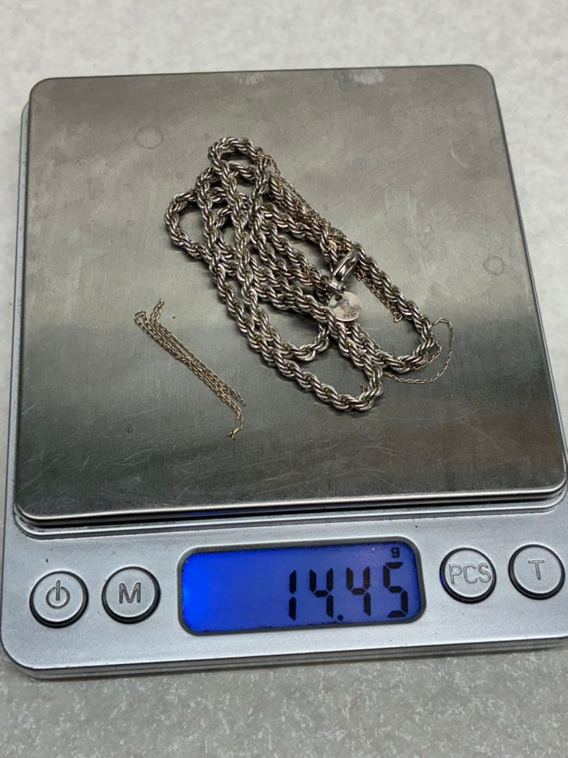 925/14K ティファニー コンビ ツイストロープ スターリングシルバー14金