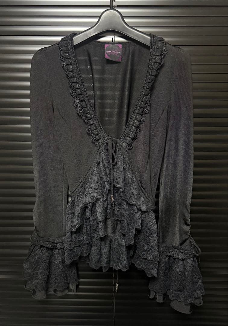 OZZ ANGELO レース付きニットボレロ オッズオン オッズアンジェロ