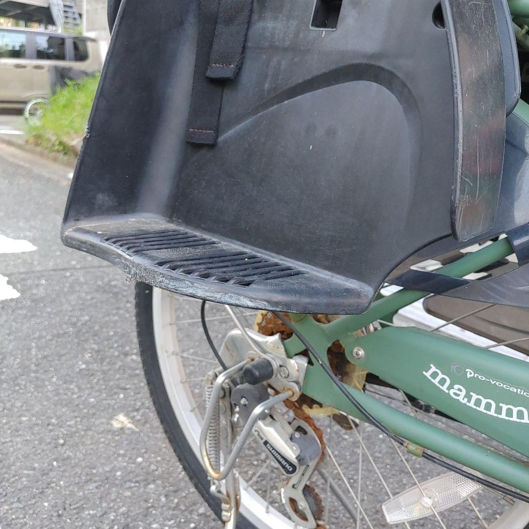 チャイルドシート付き 子供乗せシティサイクル グリーン