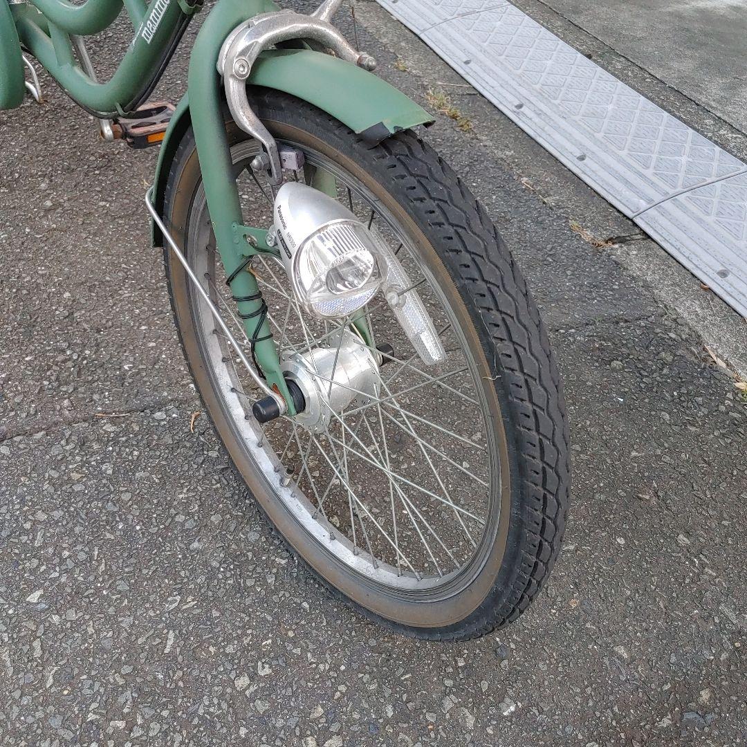 チャイルドシート付き 子供乗せシティサイクル グリーン