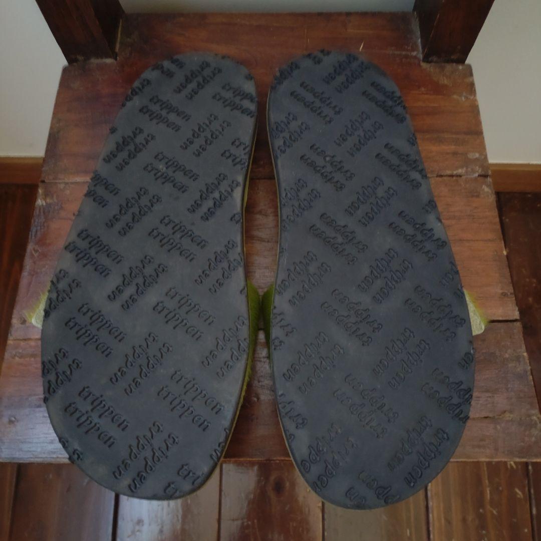 新品未使用！trippenグリーンファーサンダル36