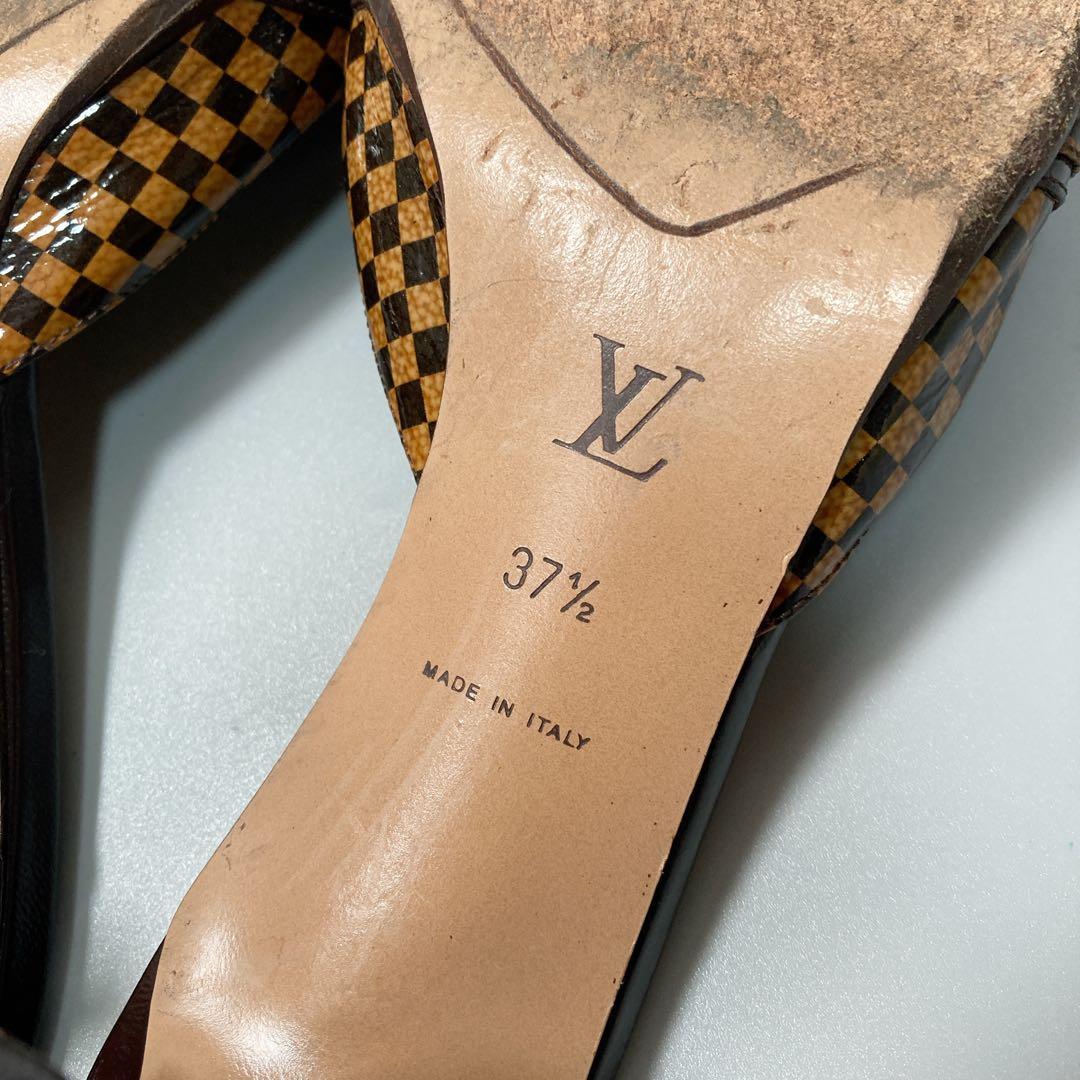 美品 ルイヴィトン ダミエ ミュール リボン 37 1/2