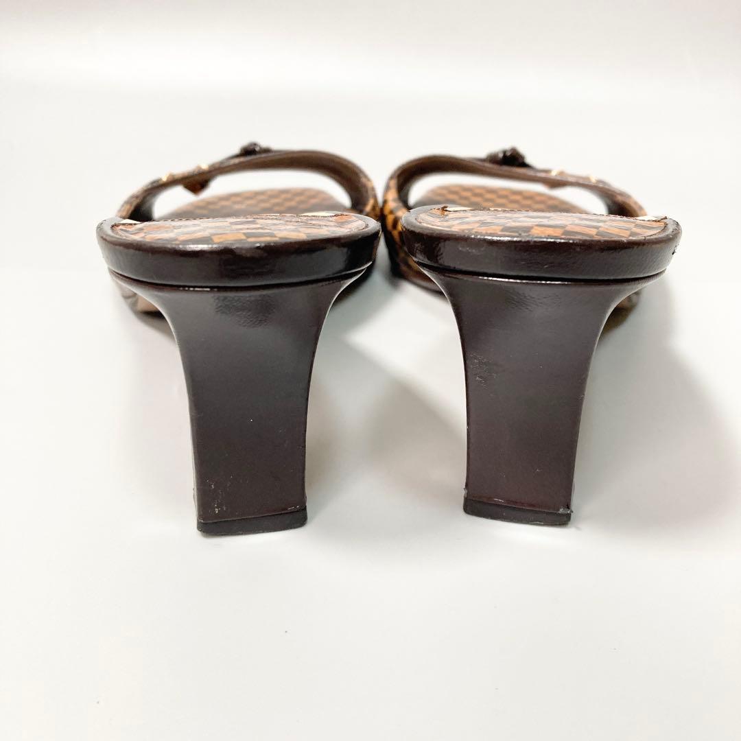 美品 ルイヴィトン ダミエ ミュール リボン 37 1/2