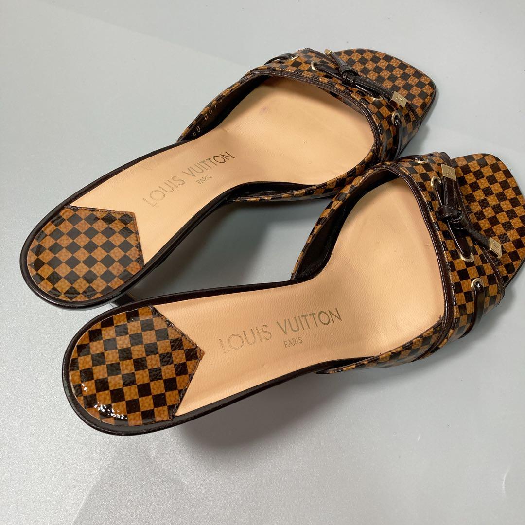 美品 ルイヴィトン ダミエ ミュール リボン 37 1/2