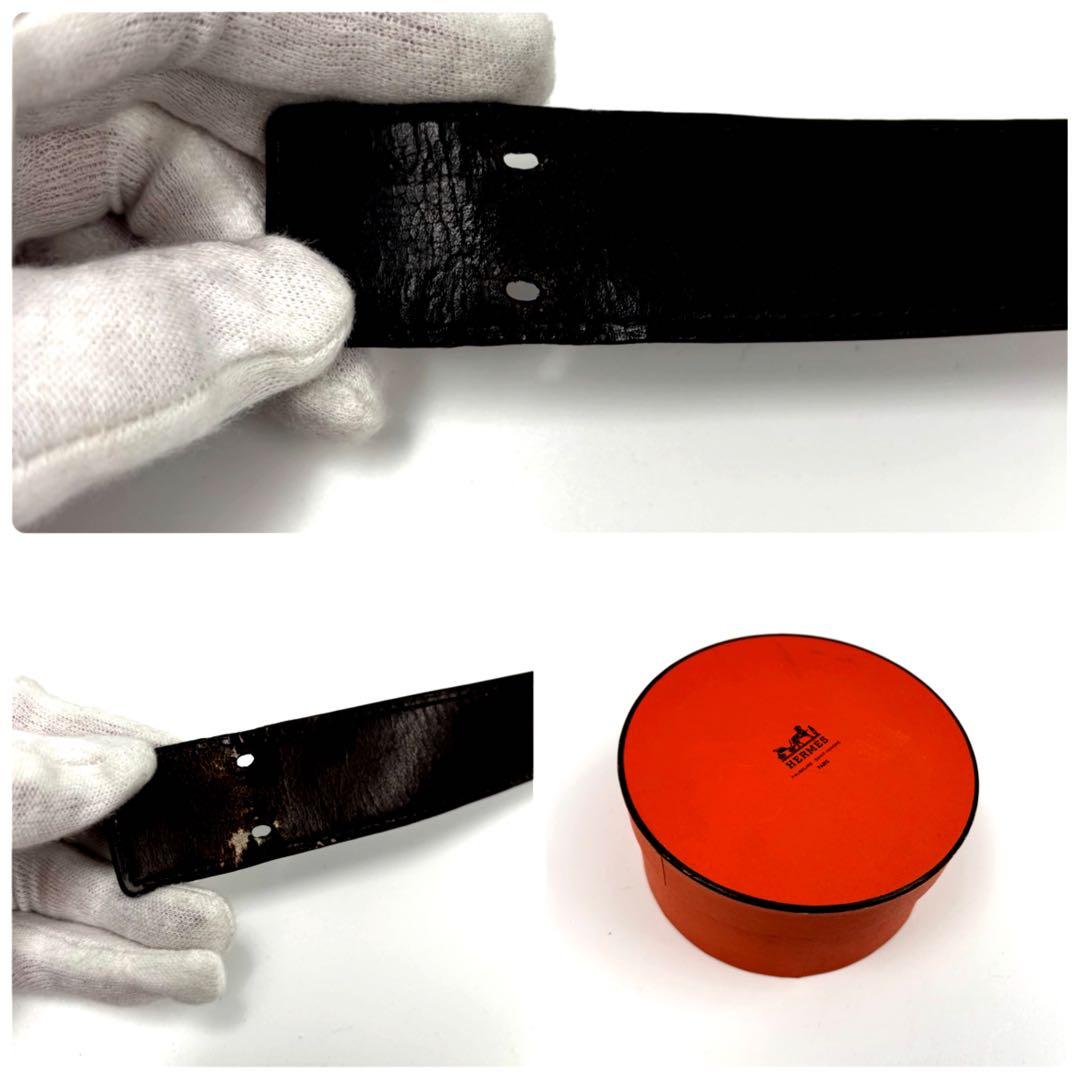 ✨希少✨　HERMES ベルト　Hロゴ　レザ金金具　ゴールド　1点物　男女兼用