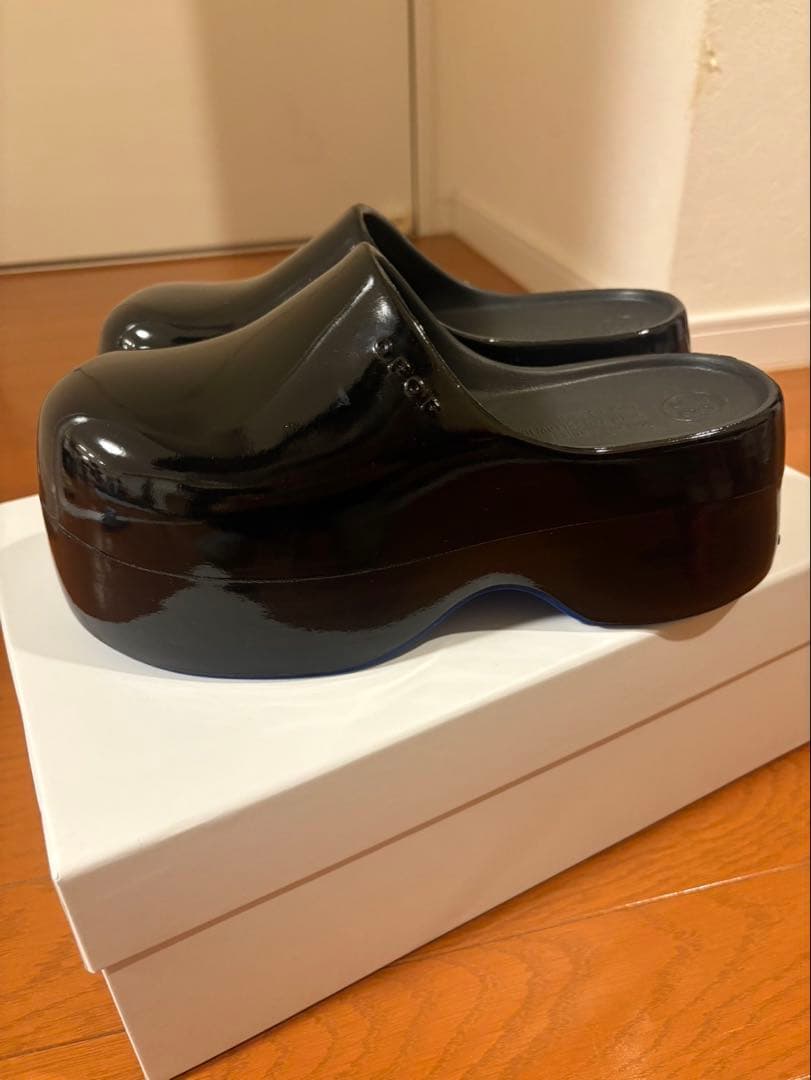 靴 OFOF 1F GLOSSY BLACK UK3