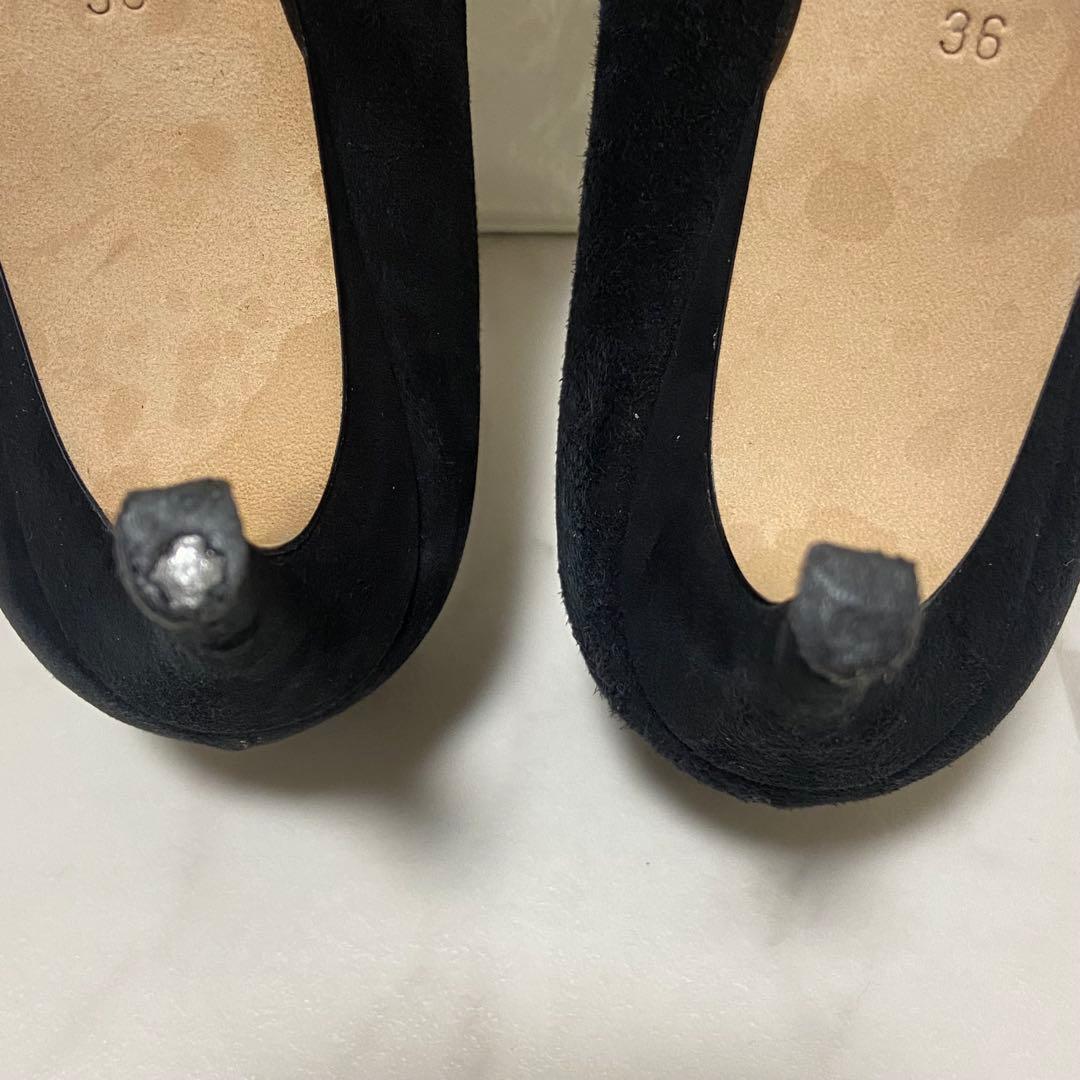 Sergio Rossi SR1 スクエアトゥ スエード ヒールパンプス