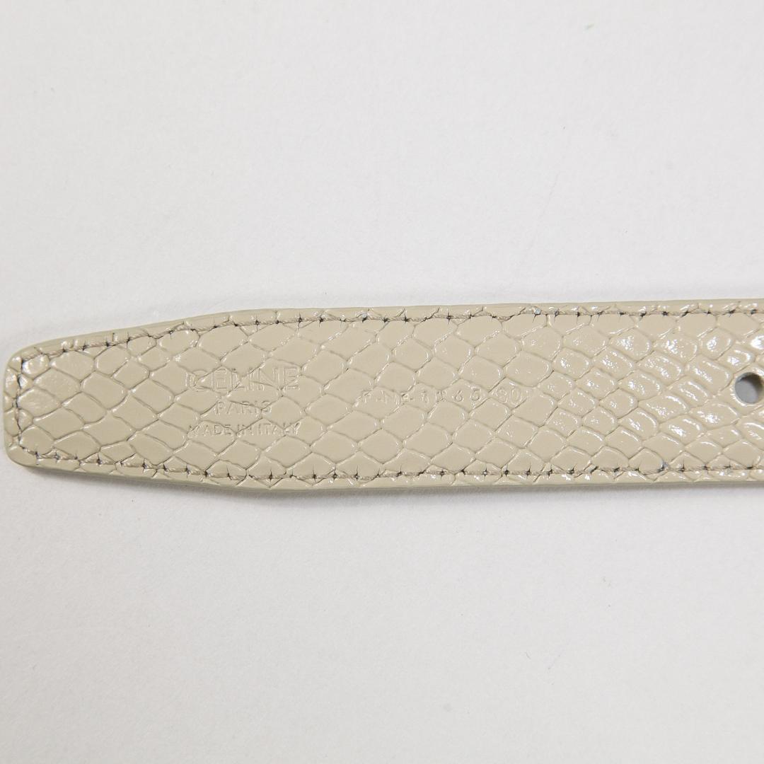 極美品 CELINE トリオンフ リバーシブルベルト 25MM ゴールドバックル