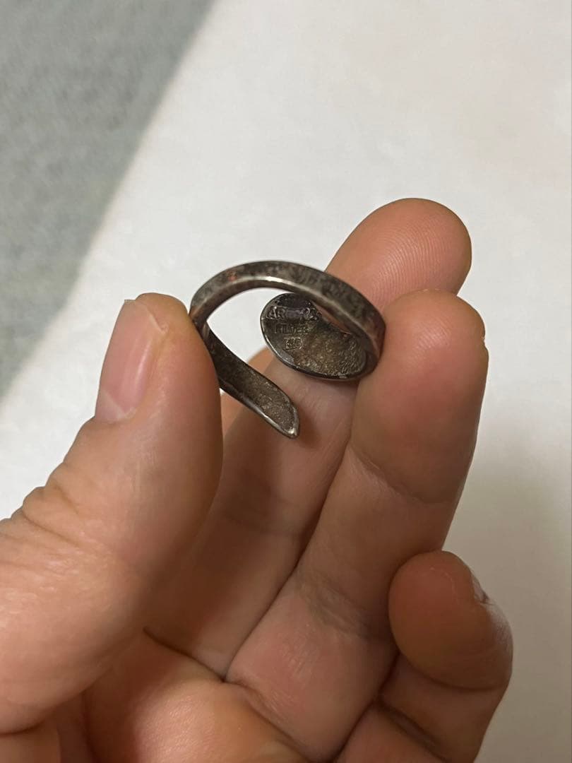 スターリングシルバー925 k18オープンリング