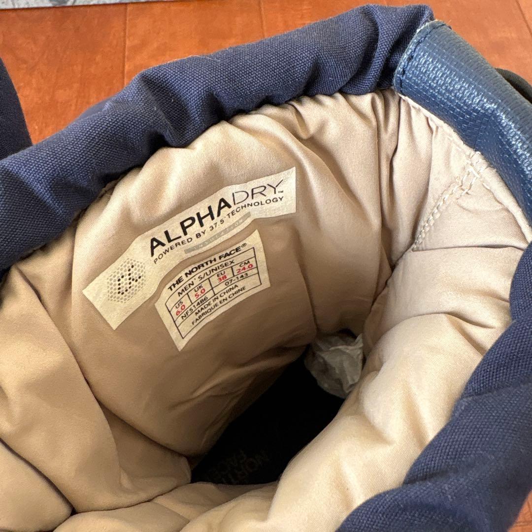 美品ノースフェイスTHE NORTH FACEヌプシ ブーツ24cm防寒ネイビー