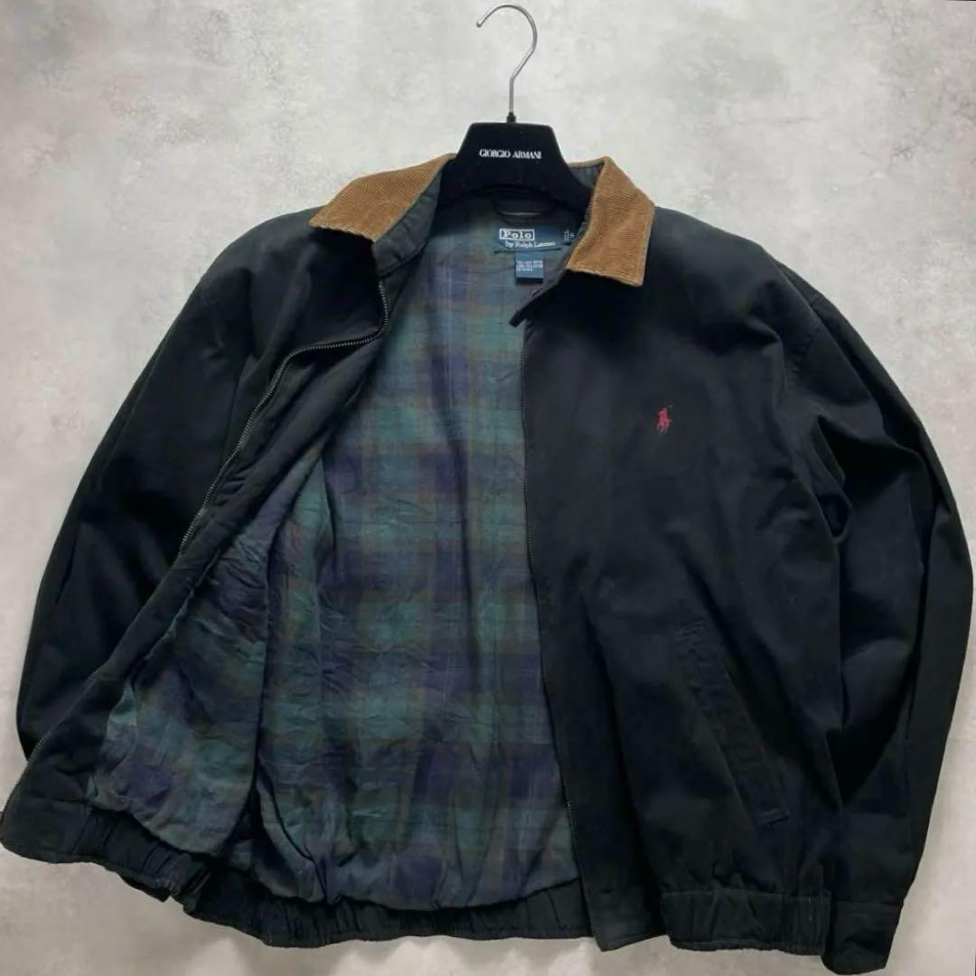 希少 90s ポロラルフローレン スイングトップ モールスキン コーデュロイ 黒