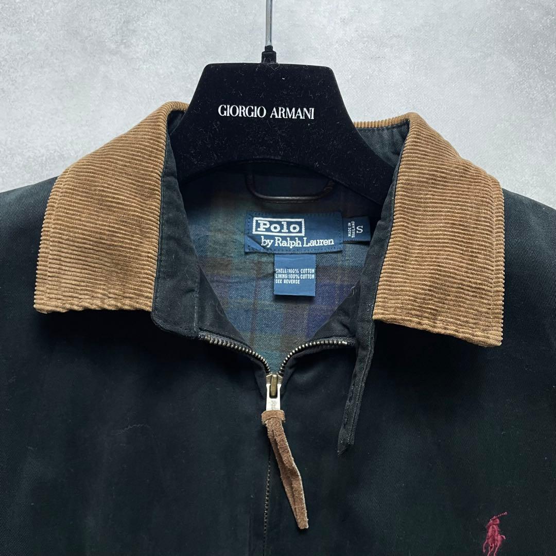 希少 90s ポロラルフローレン スイングトップ モールスキン コーデュロイ 黒