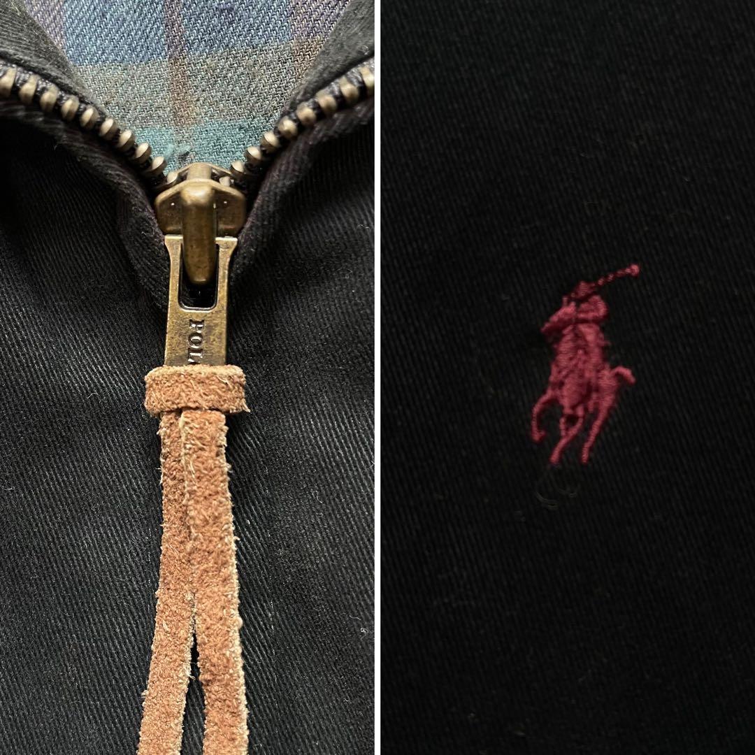 希少 90s ポロラルフローレン スイングトップ モールスキン コーデュロイ 黒