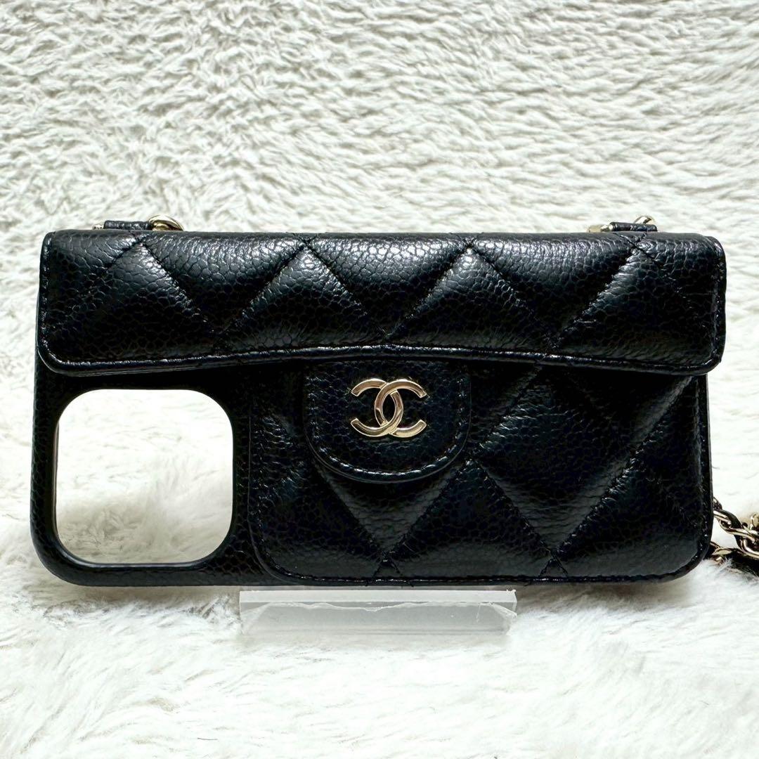 美品✨ シャネル iPhone 14Pro チェーンショルダー スマホケース