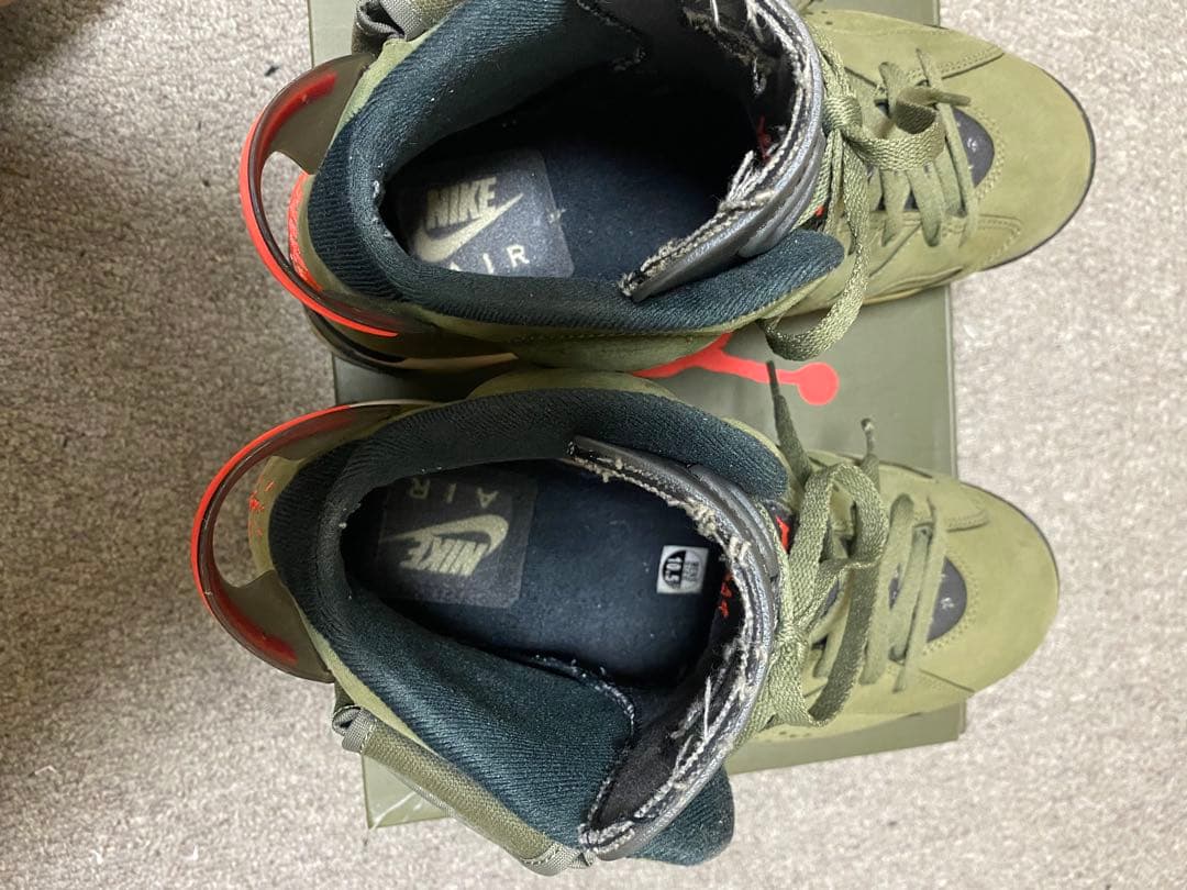 R*1様 Air Jordan 6 トラヴィススコット　オリーブ