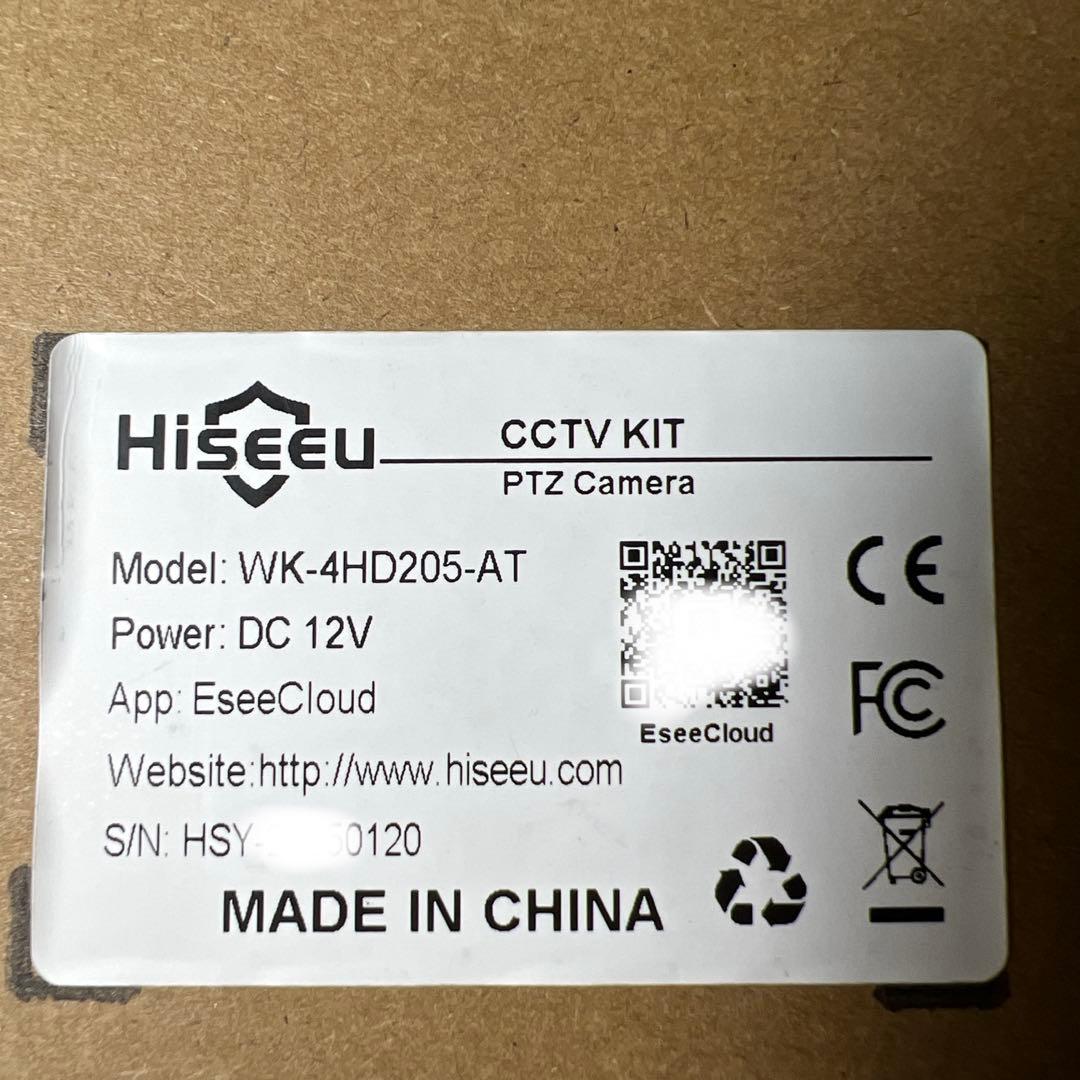 新品未使用　Hiseeu 500万画素 4台セット 1TBHDD内蔵