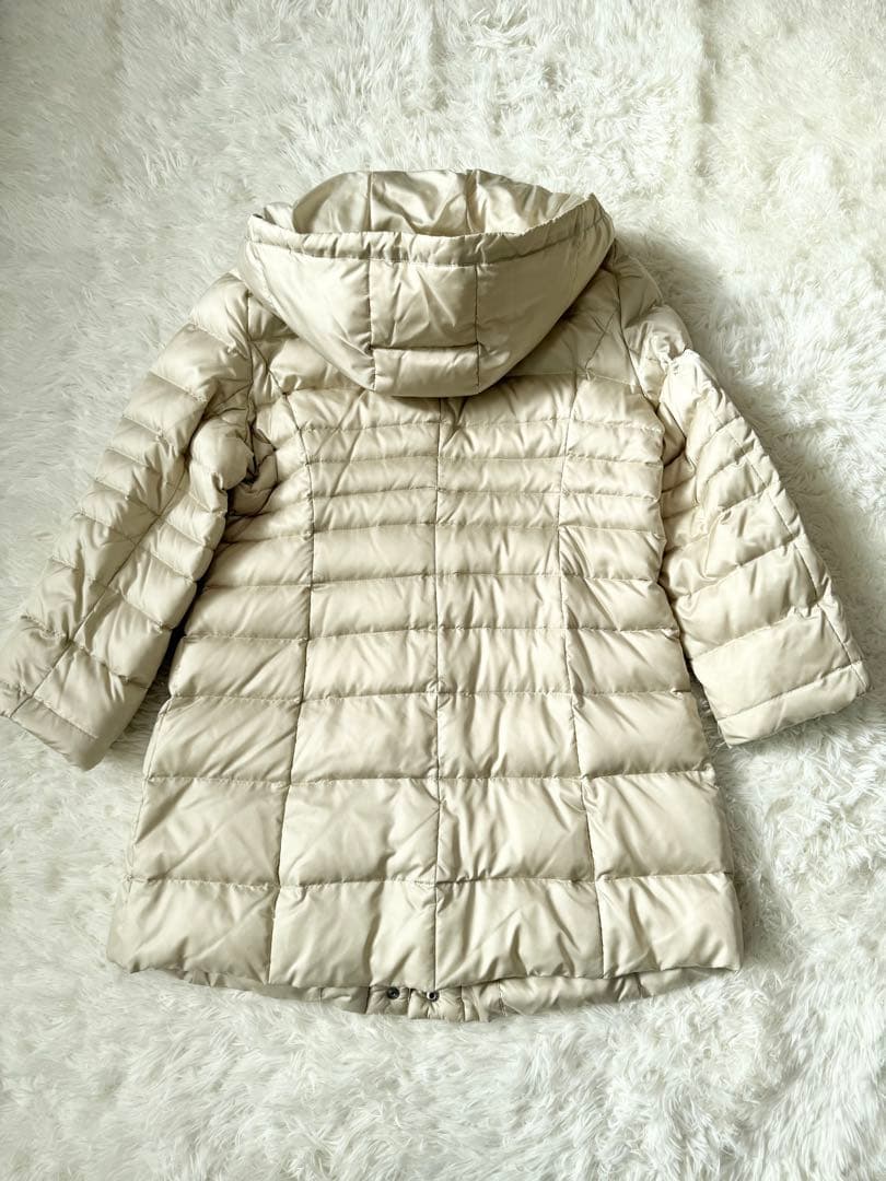 美品　レリアン　ダウンコート　ダウン90% フード付き　白　日本製