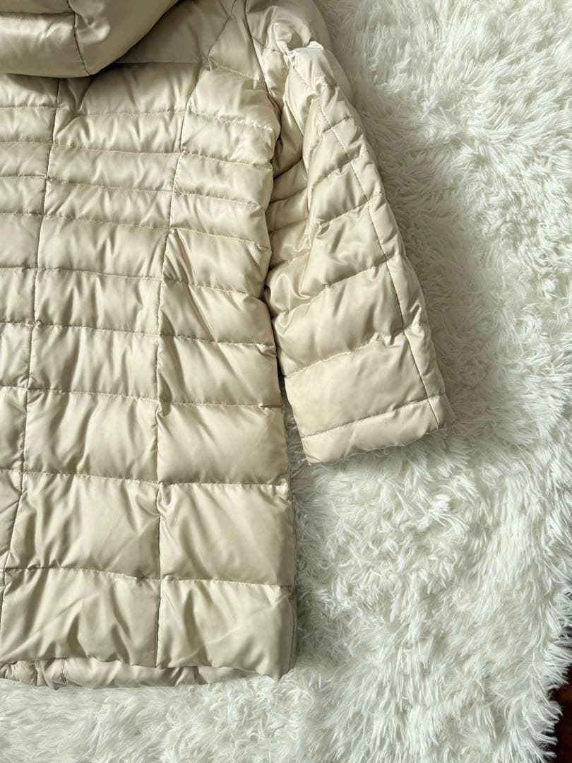 美品　レリアン　ダウンコート　ダウン90% フード付き　白　日本製