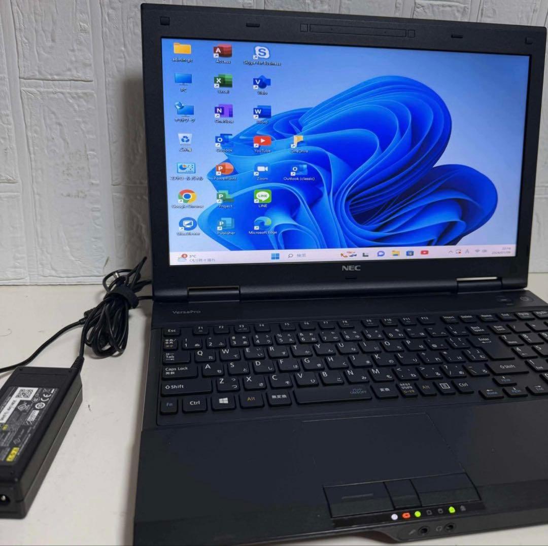 Windows11オフィス付高速起動SSD NEC VersaproノートPC