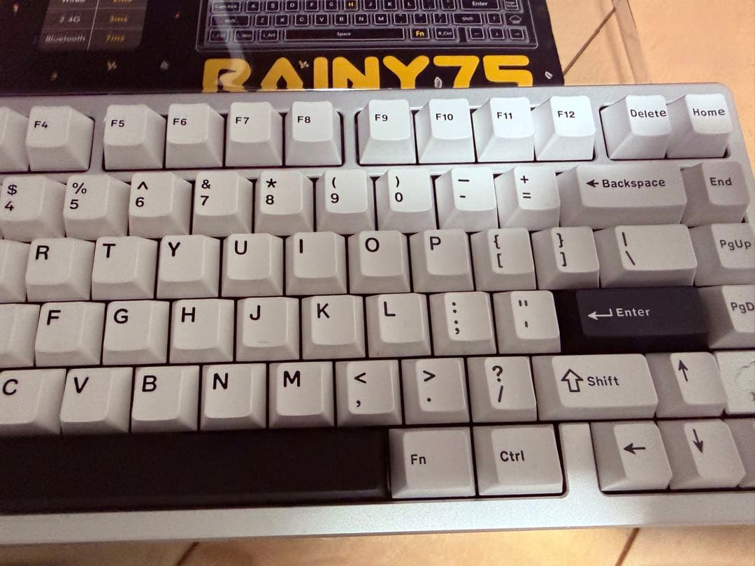 美品 WOBKEY RAINY75 シルバー キーボード 本体