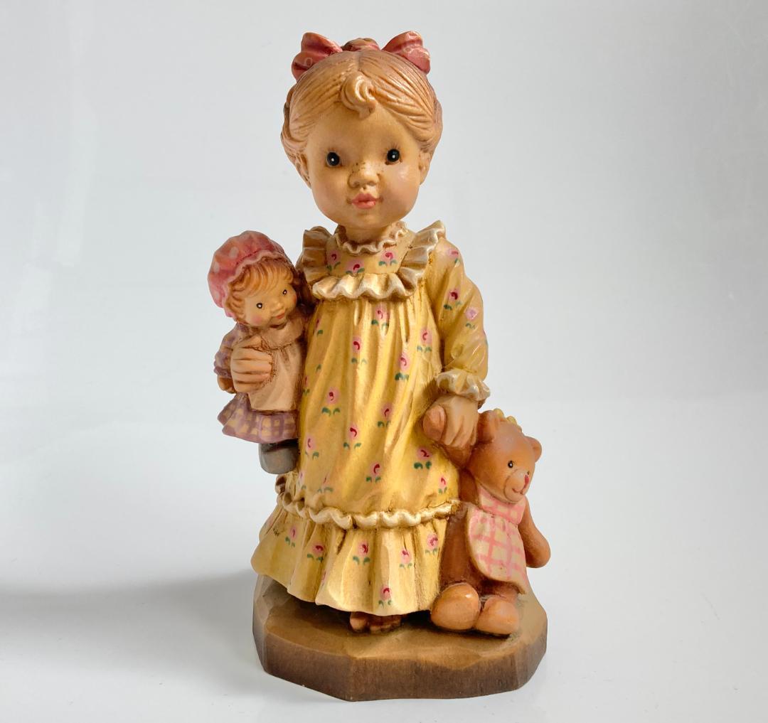 ANRI アンリ Nightie Night サラ・ケイ 木彫り人形 17cm