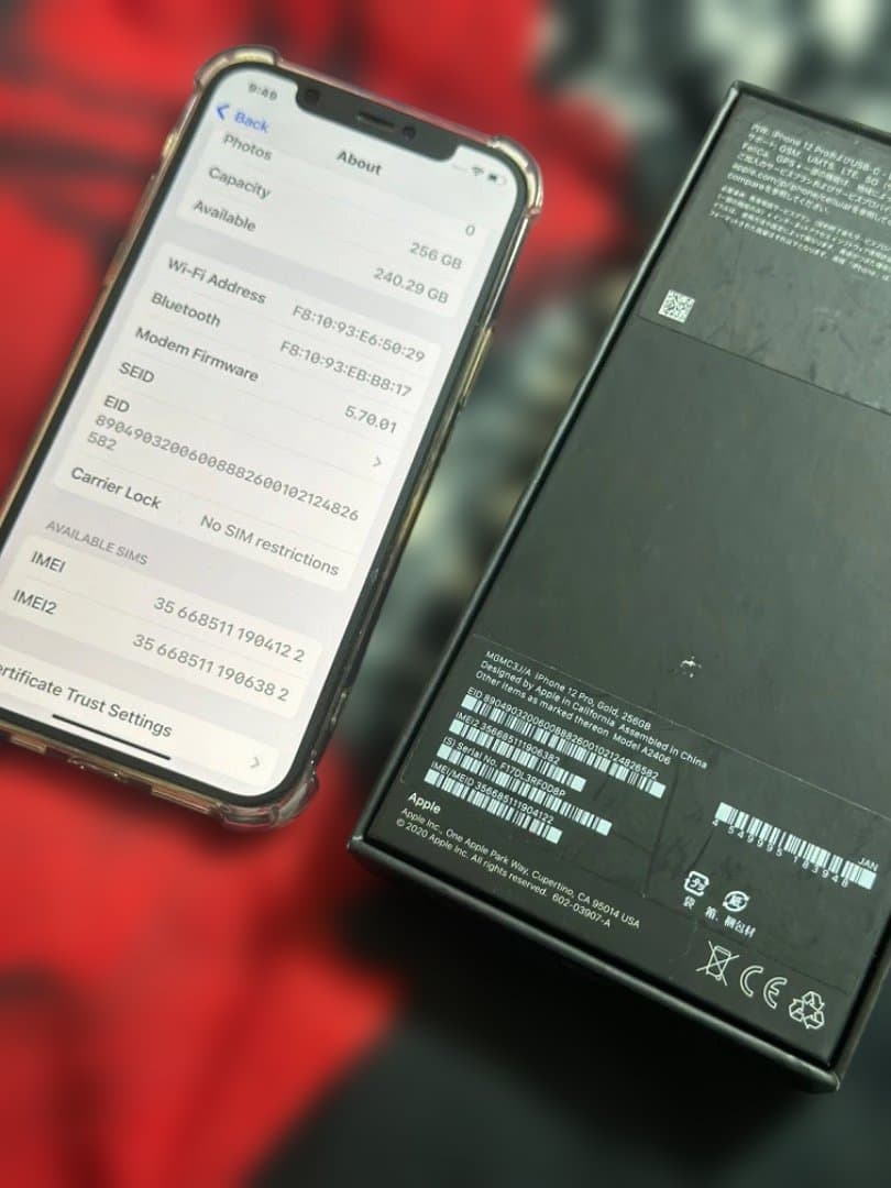 Apple iPhone 12 Pro 256gb ゴールド Sim プリー