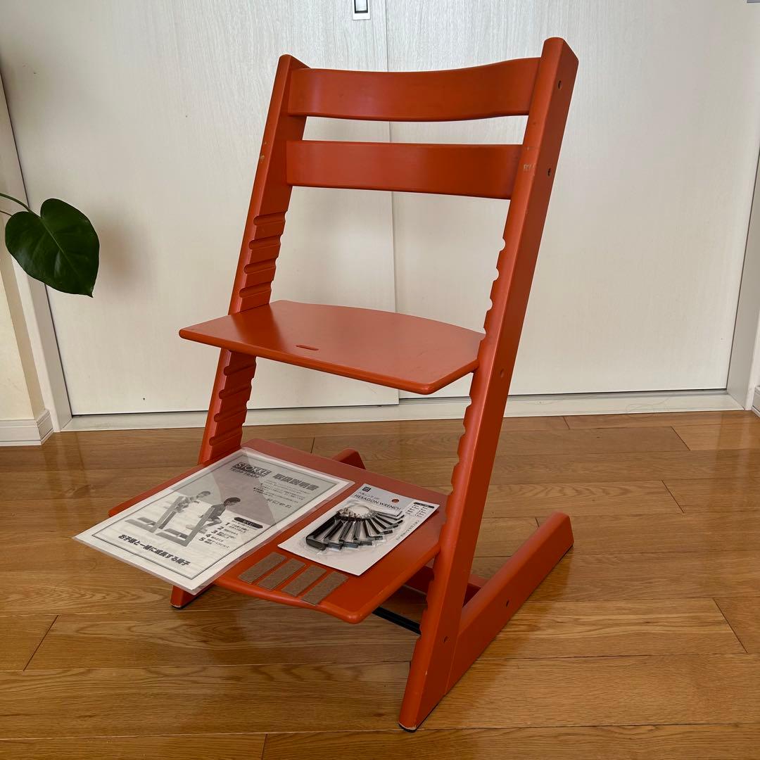 れんこん　新型　ストッケ トリップトラップ オレンジ　No4