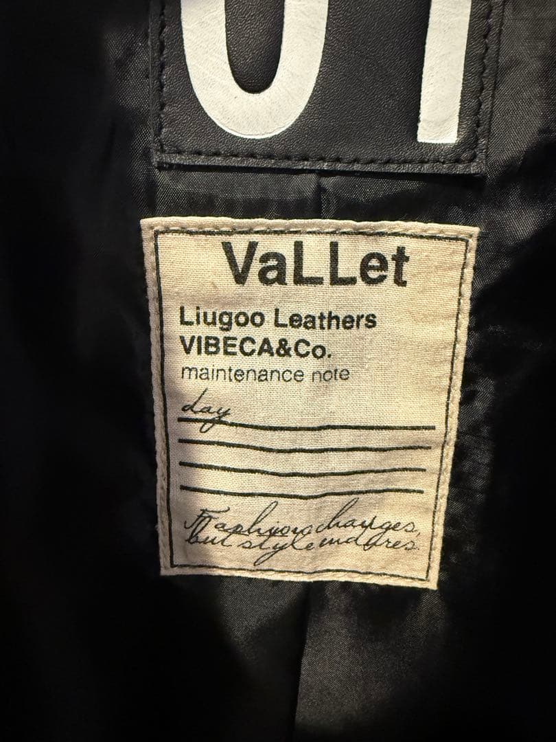 VaLLet 牛革ブラックレザーライダースジャケットベルト欠品
