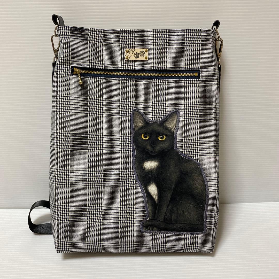 ゆ*ら様 ワンショルダートートバッグ コヤンイサムチョン　黒猫A