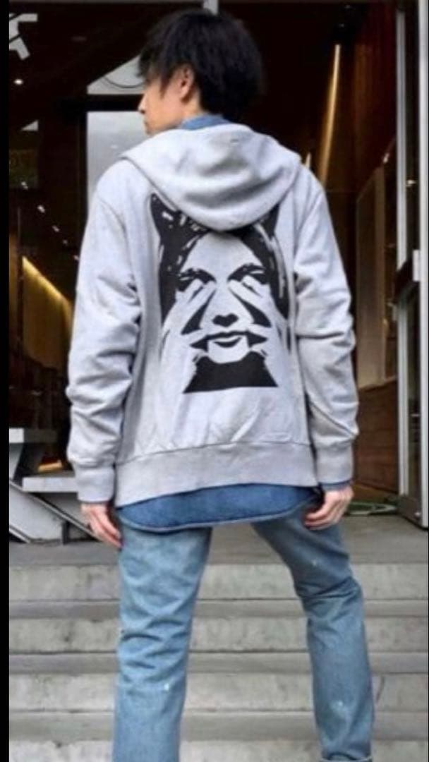 ヒステリックグラマー　SEE NO EVIL パーカー　グレー　Mサイズ