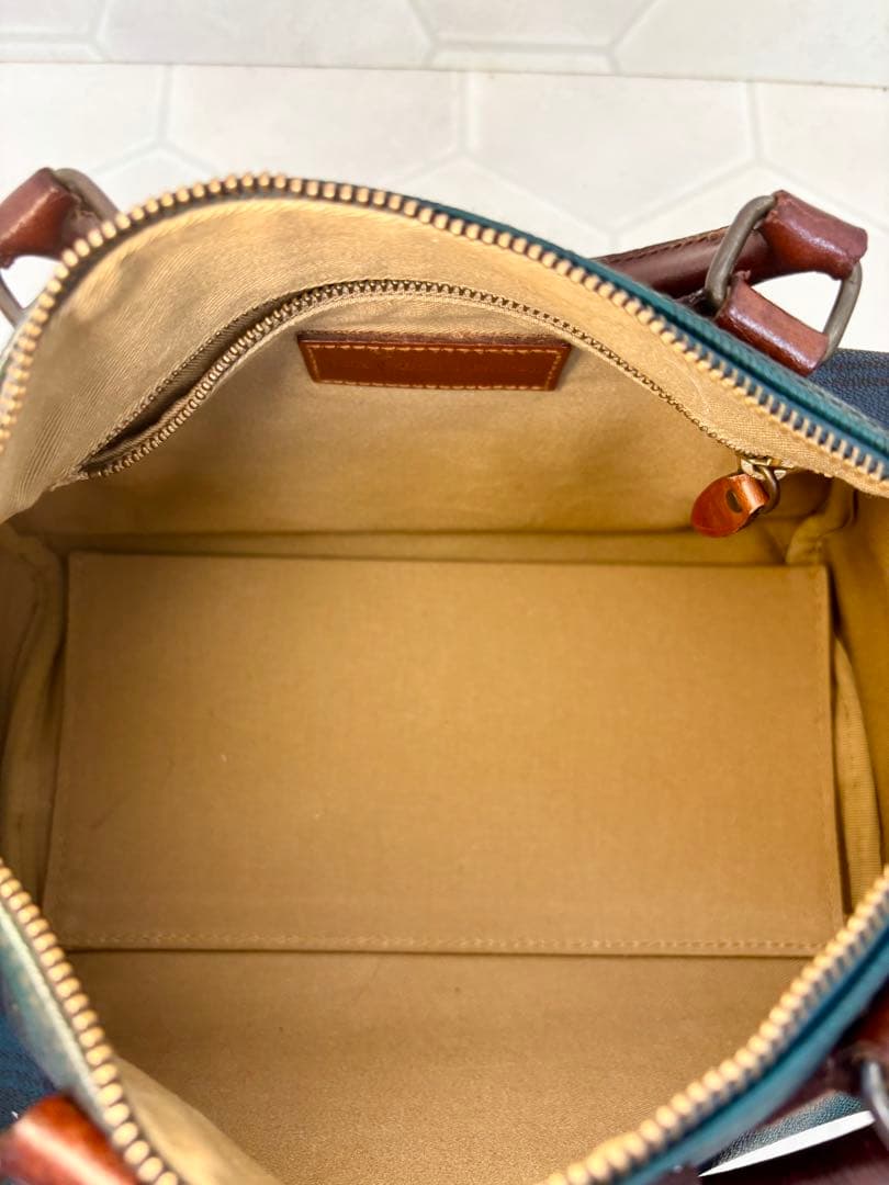 ポロラルフローレンミニボストンバッグ　ヴィンテージグリーン