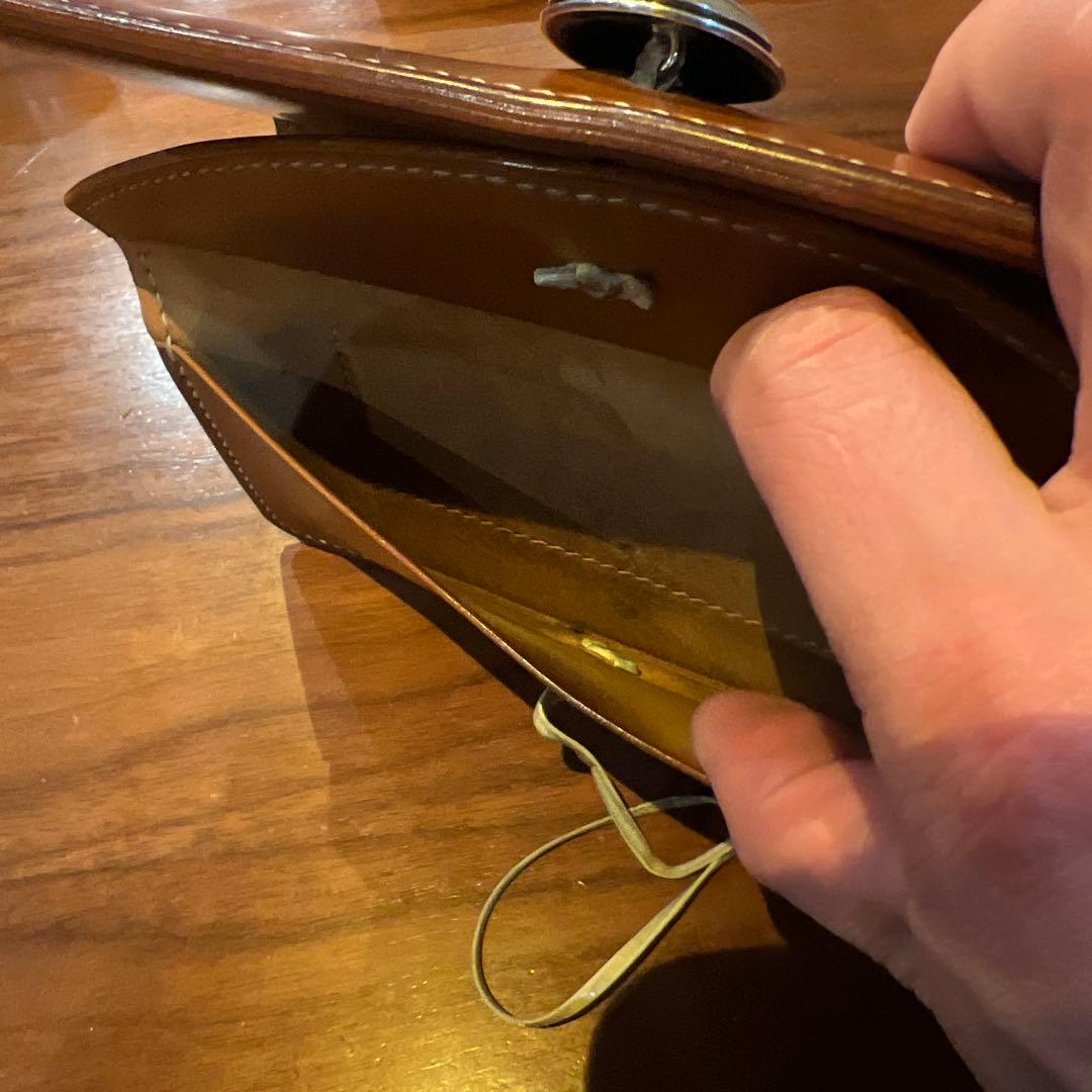 長財布シルバーコンチョ　18Kコンチョ　新喜皮革　コードバン