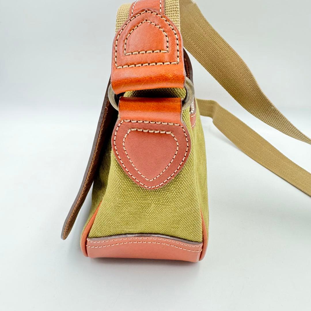 土屋鞄　メッセンジャーバッグ　ショルダーバッグ　レザー×キャンバス