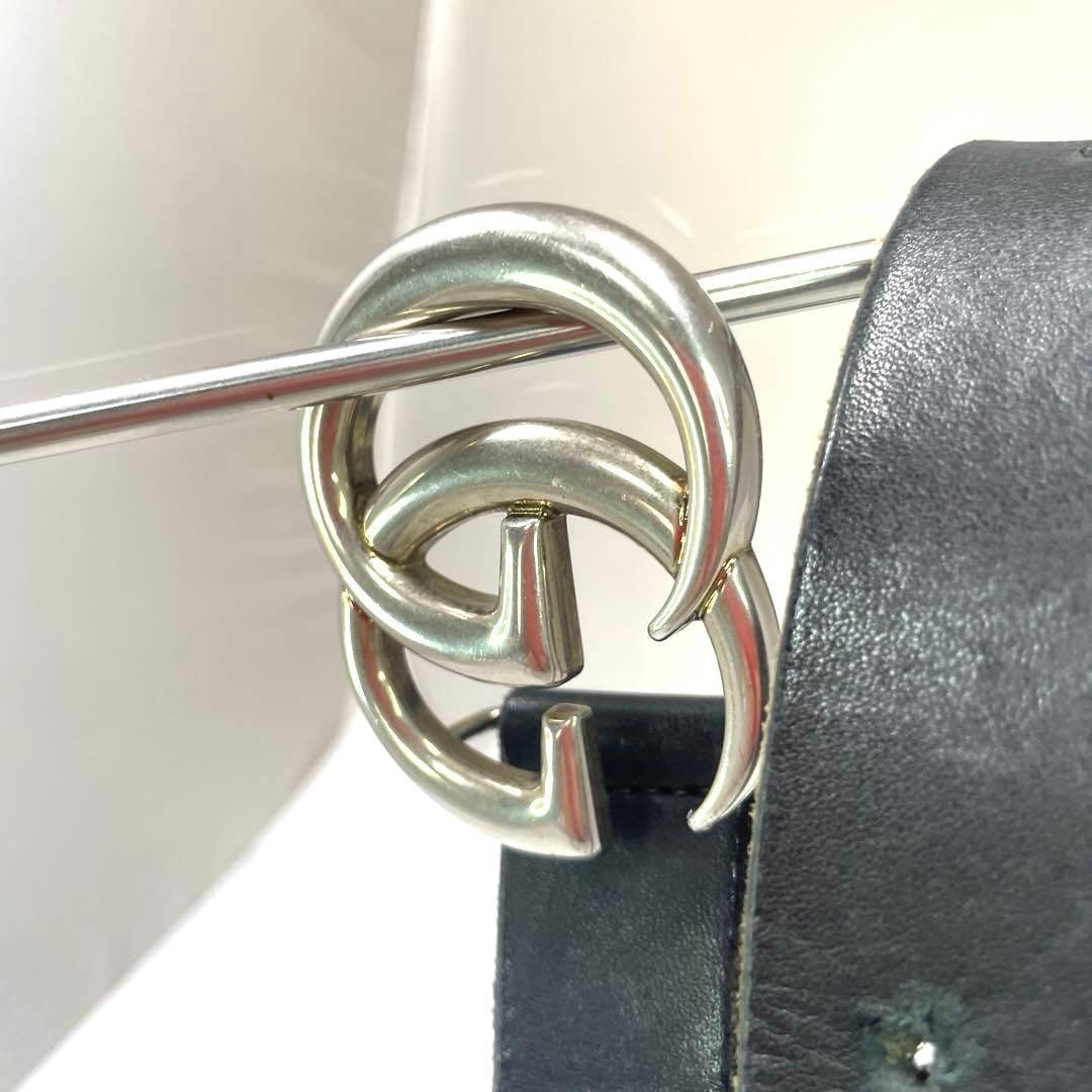 GUCCI グッチ GGマーモント ダブルG シルバーバックル　ベルト