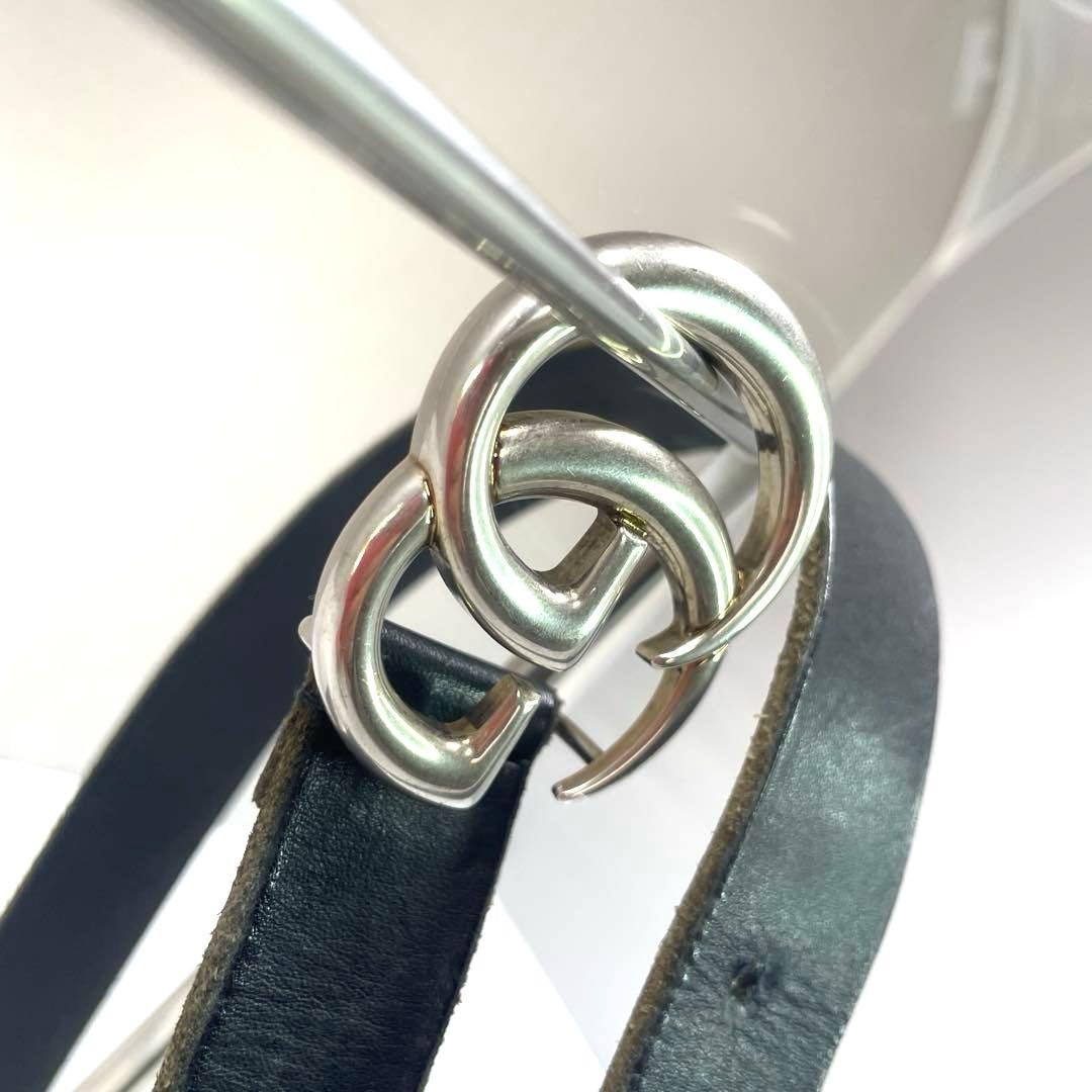 GUCCI グッチ GGマーモント ダブルG シルバーバックル　ベルト