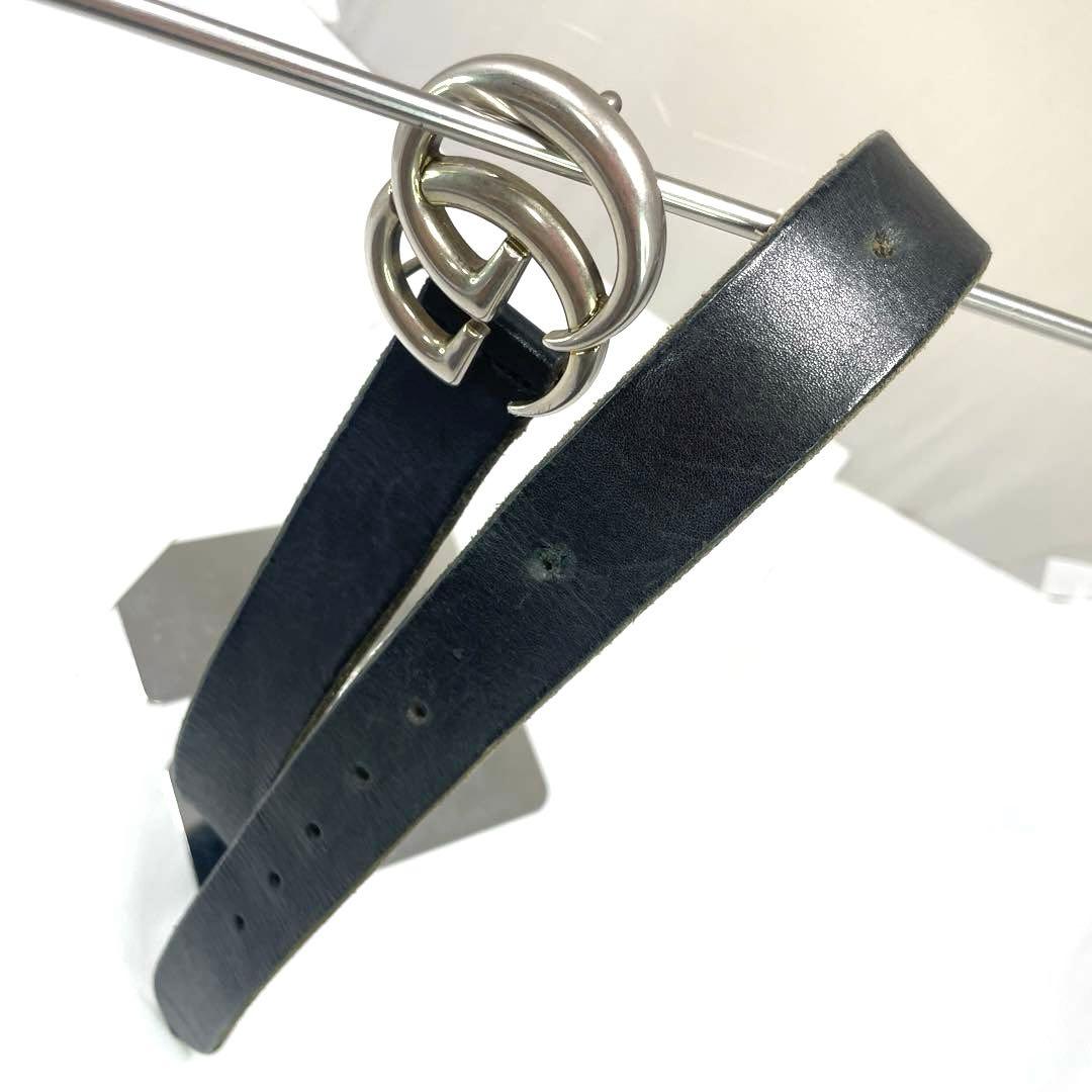 GUCCI グッチ GGマーモント ダブルG シルバーバックル　ベルト
