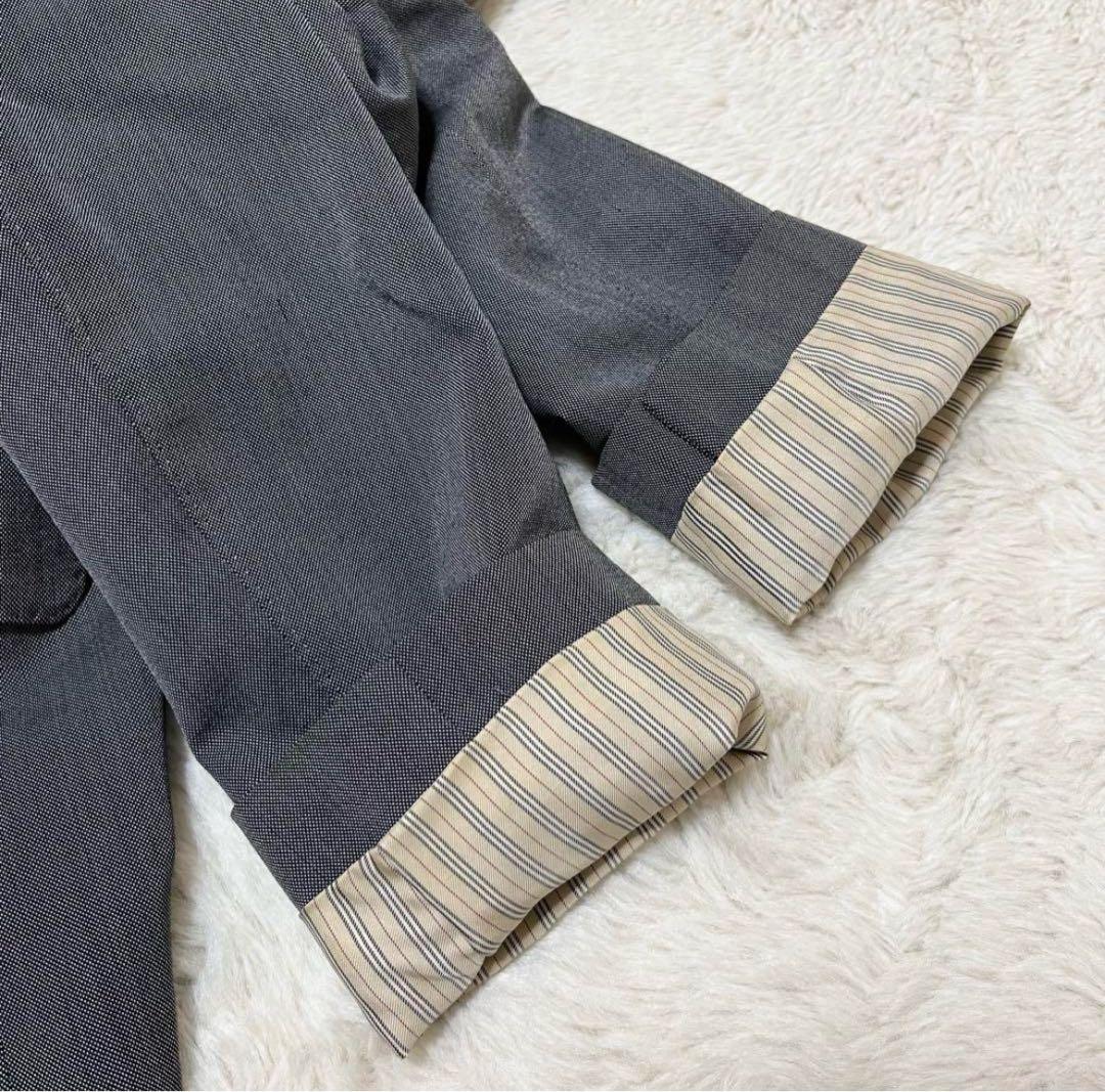 バーバリーロンドン　スーツ　セットアップ　ジャケット　パンツ　シルク混　L M
