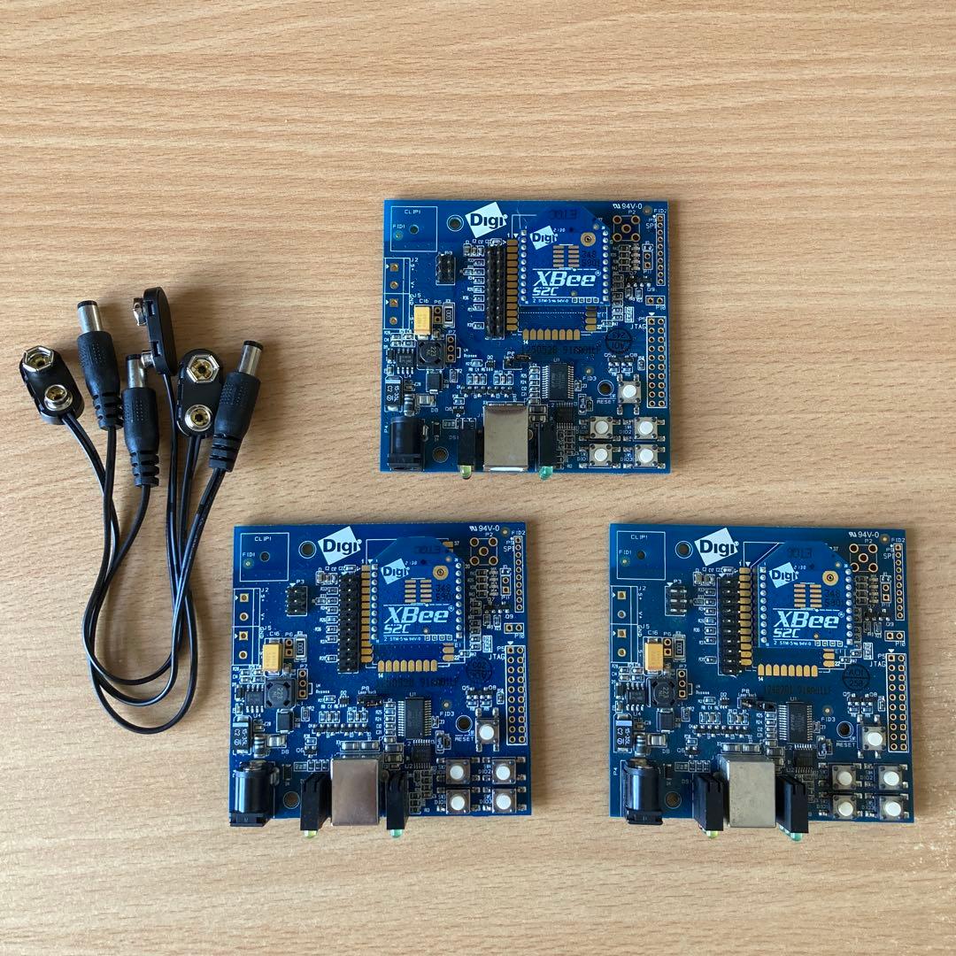 XBee開発ボード　XBIB-U-DEV 3個＋XBee S2C 3個＋スナップ