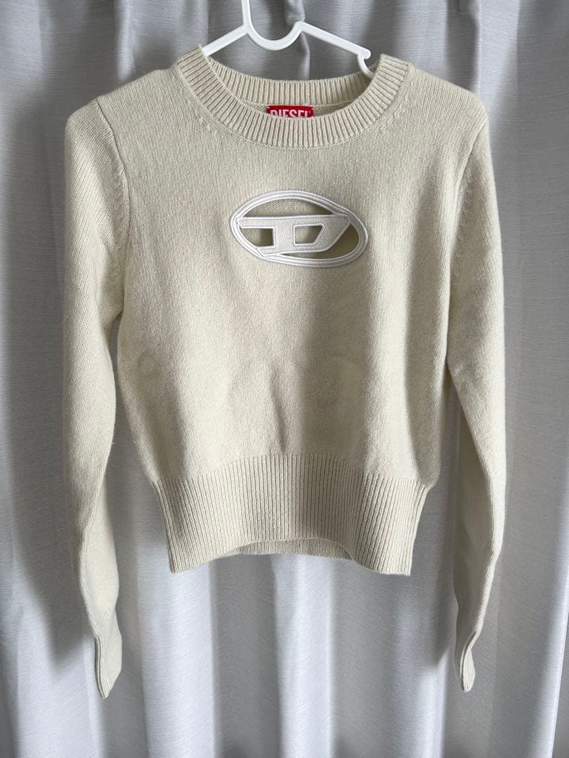 DIESEL M-AREESA ショート丈 カシミヤウール アイボリーSサイズ