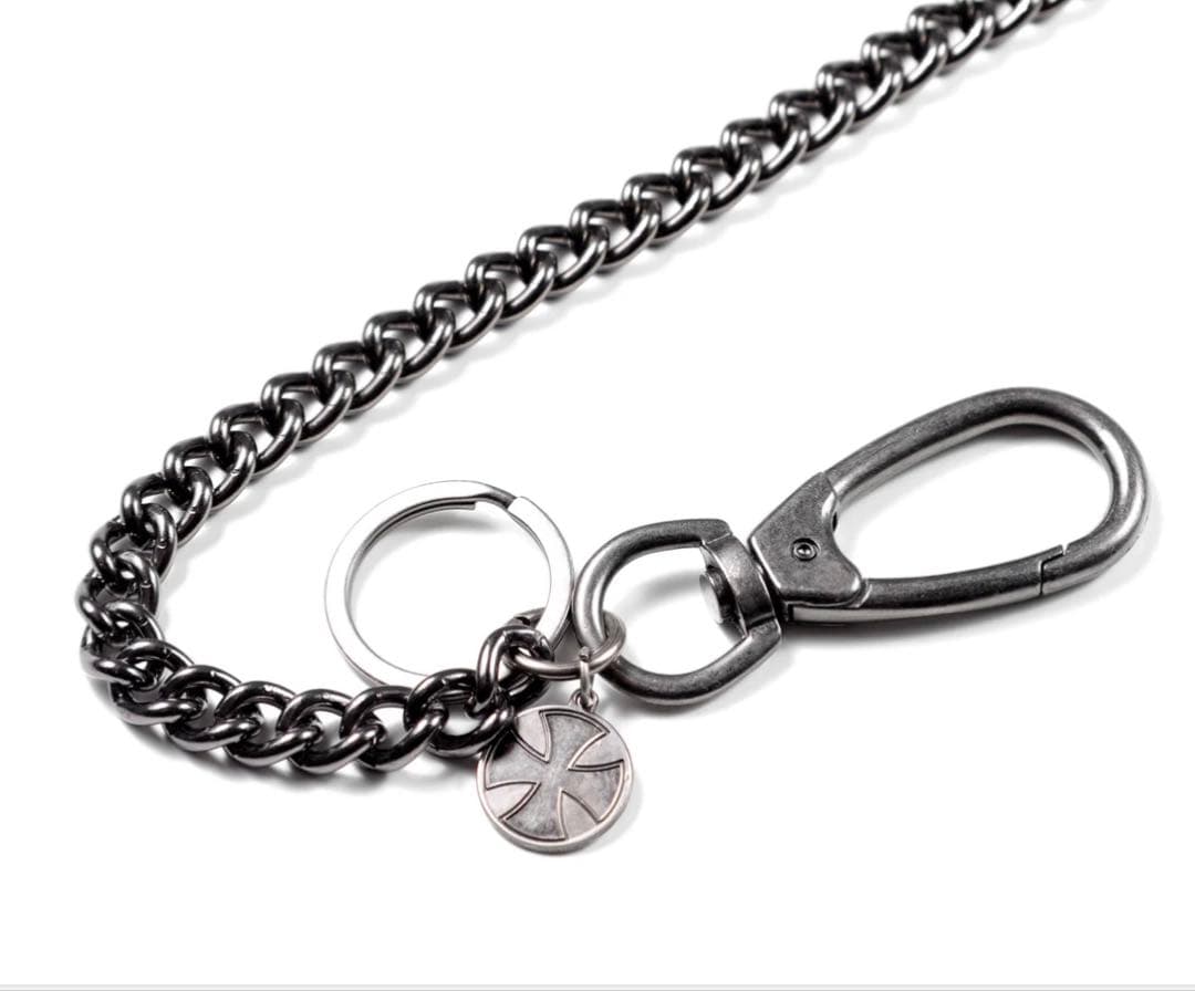  BUZZY ブラックレザーキーホルダー