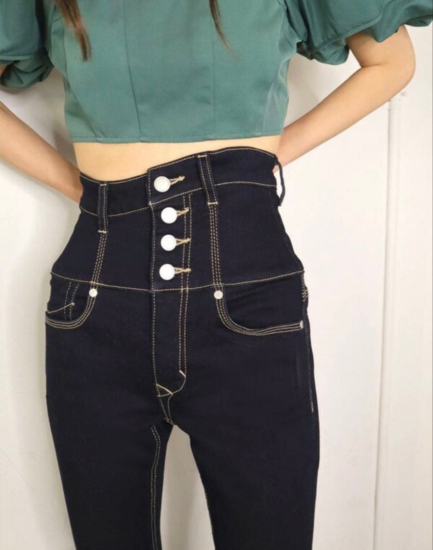 EMODA アシンメトリーラインハイウエストパギンス サイズ2