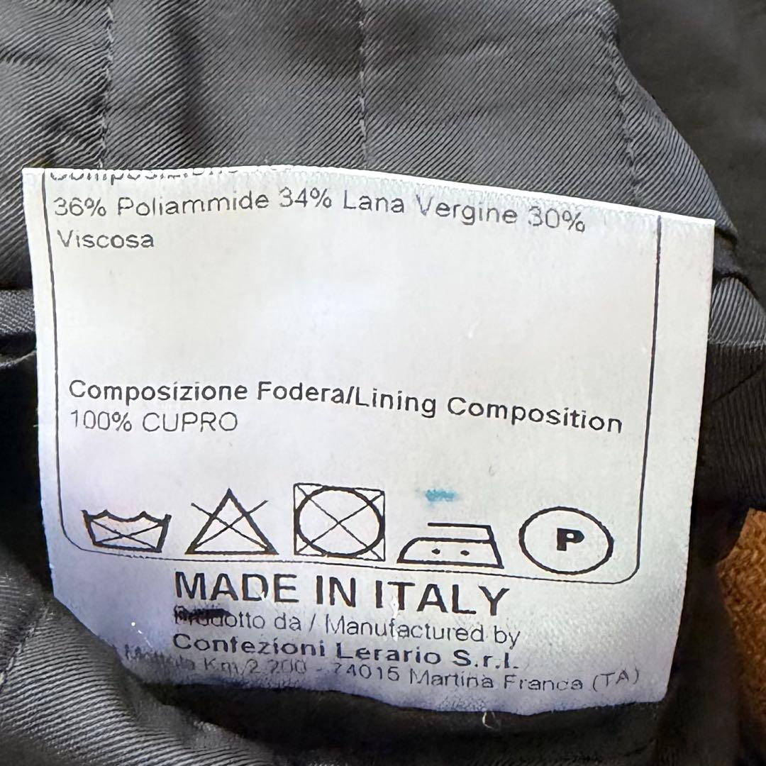 <極美品>TAGLIATORE 新ロゴ ツイード ウール チェスターコート 48