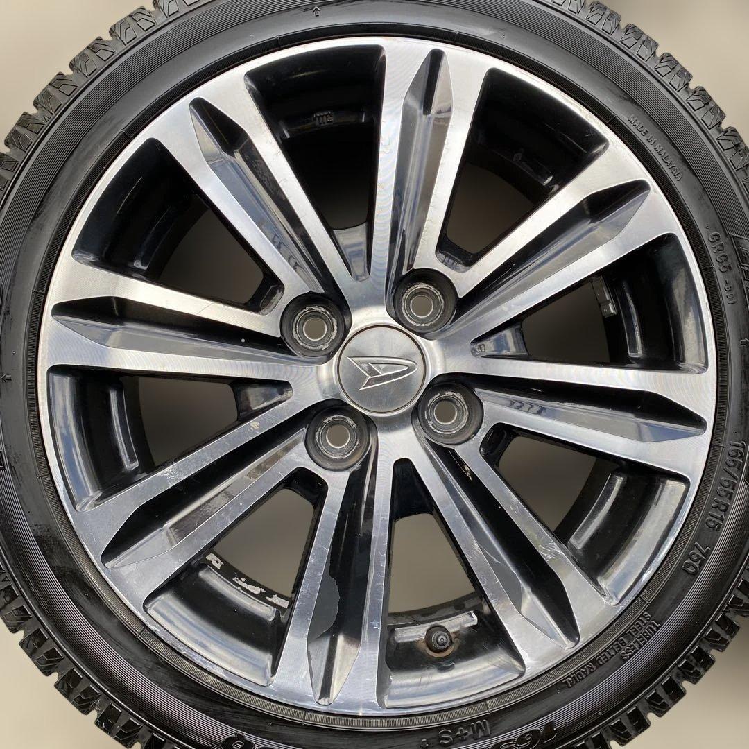 中古バリ溝トーヨースタッドレスセット165/55R15 ウェイク、タント