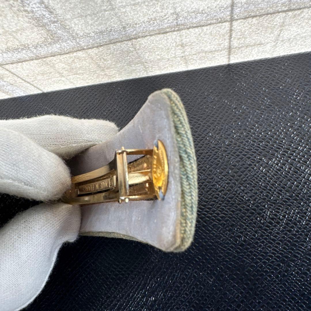 CHANEL シャネル デニム ターンロック ココマーク バレッタ