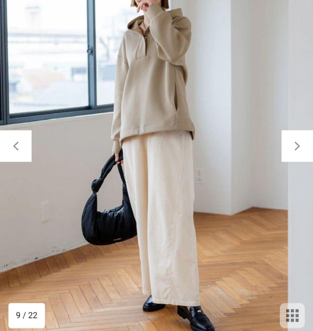 23区【洗える】コットンエアーダンボール ドロスト フーディー