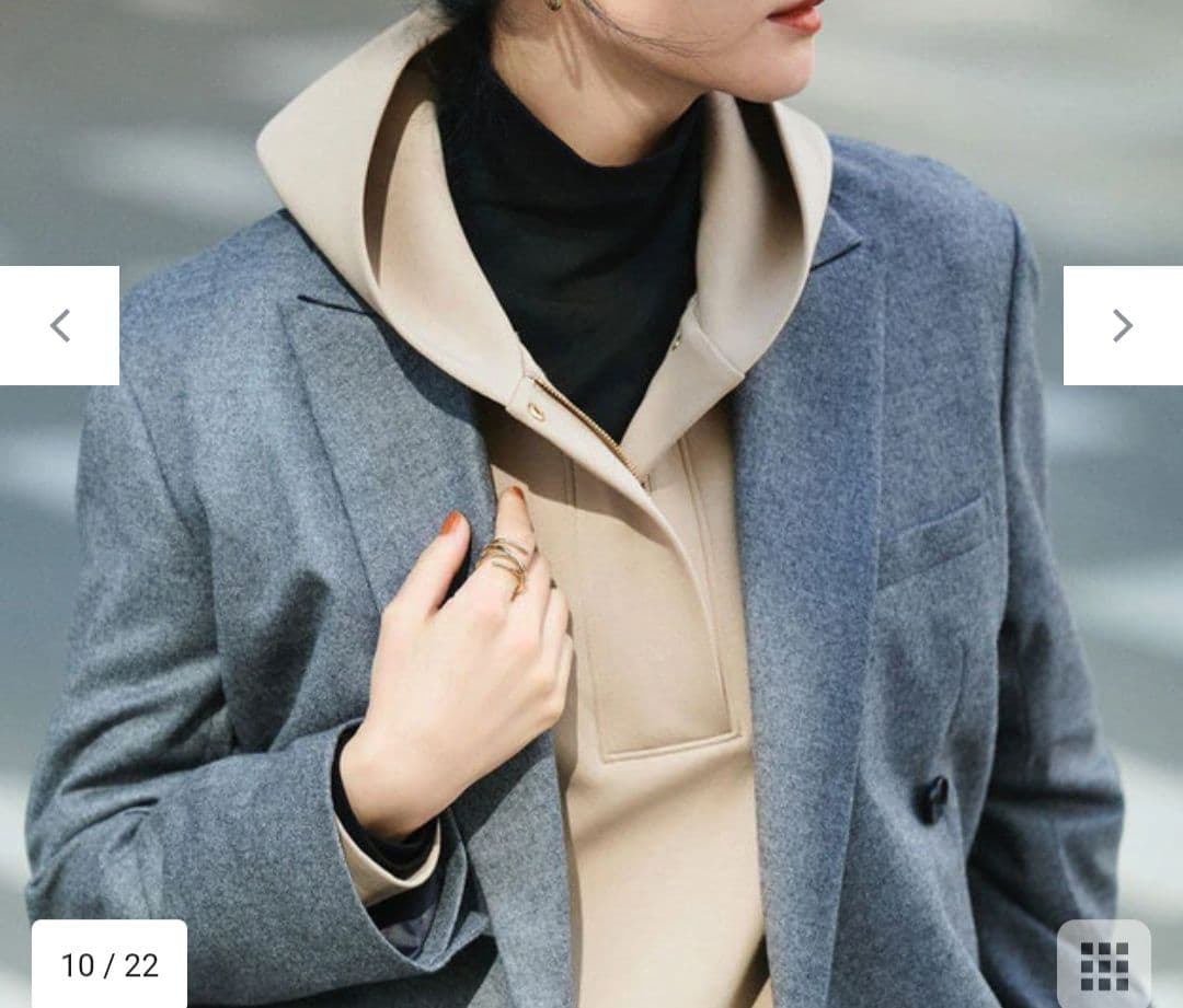 23区【洗える】コットンエアーダンボール ドロスト フーディー