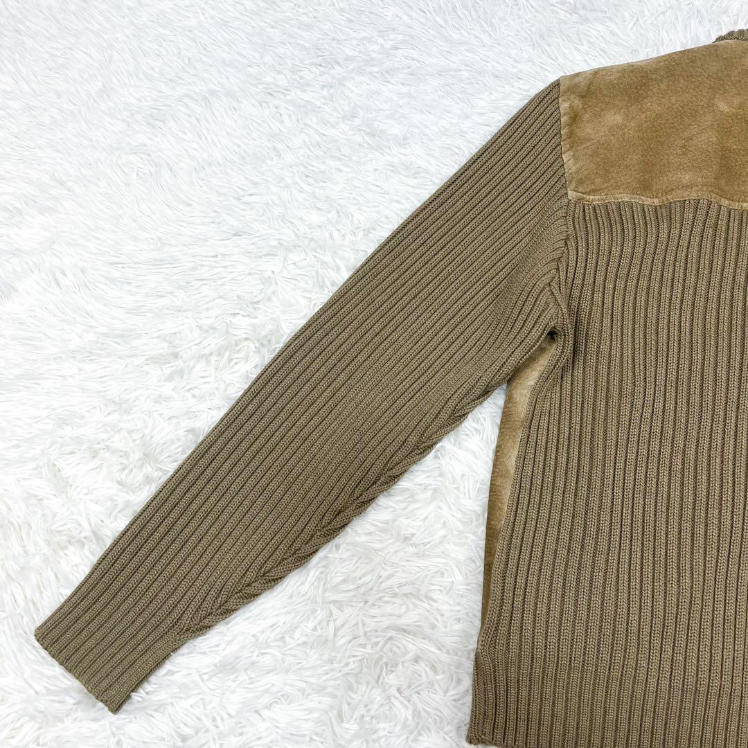 超希少 美品 アディダス レザー ニット 切替 ジャケット メタルロゴ 00s