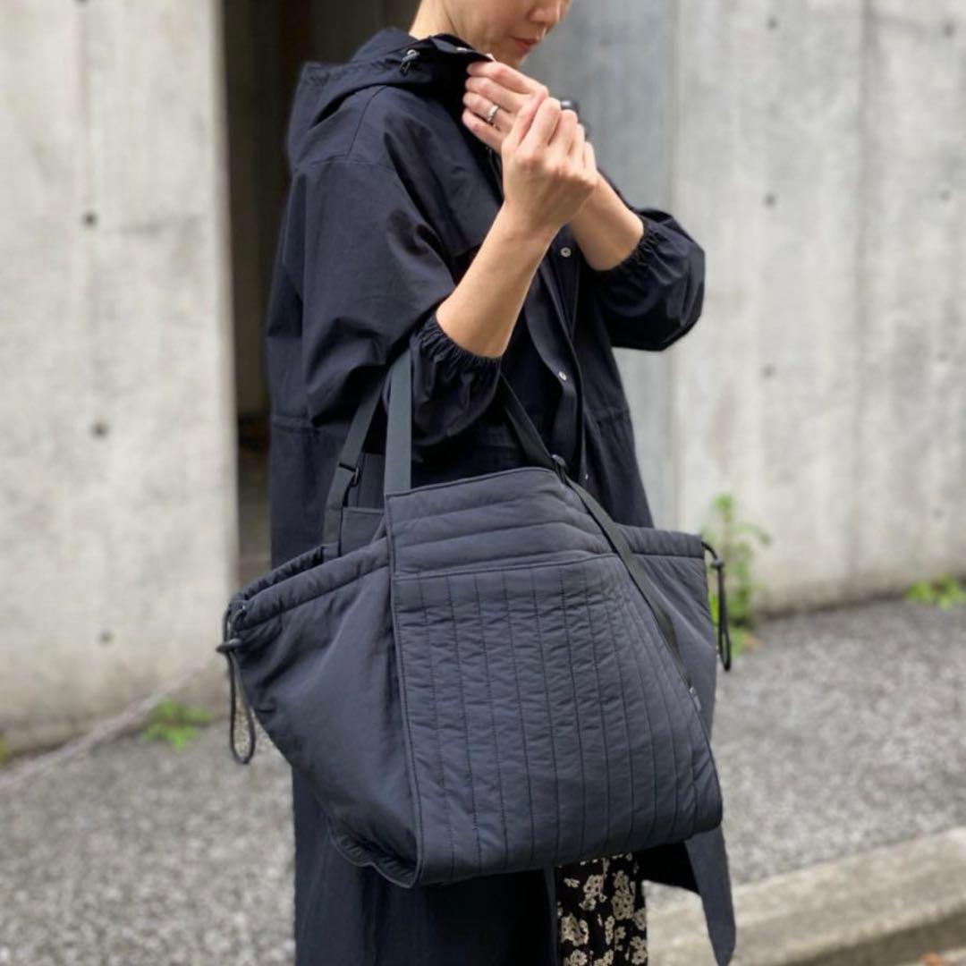 マザーズバック SOLPRESA キルティング ブラック M