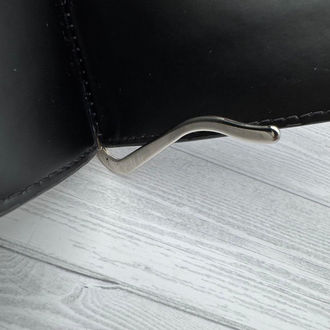 【美品】メゾンマルジェラ 4ステッチ マネークリップ レザー ブラック